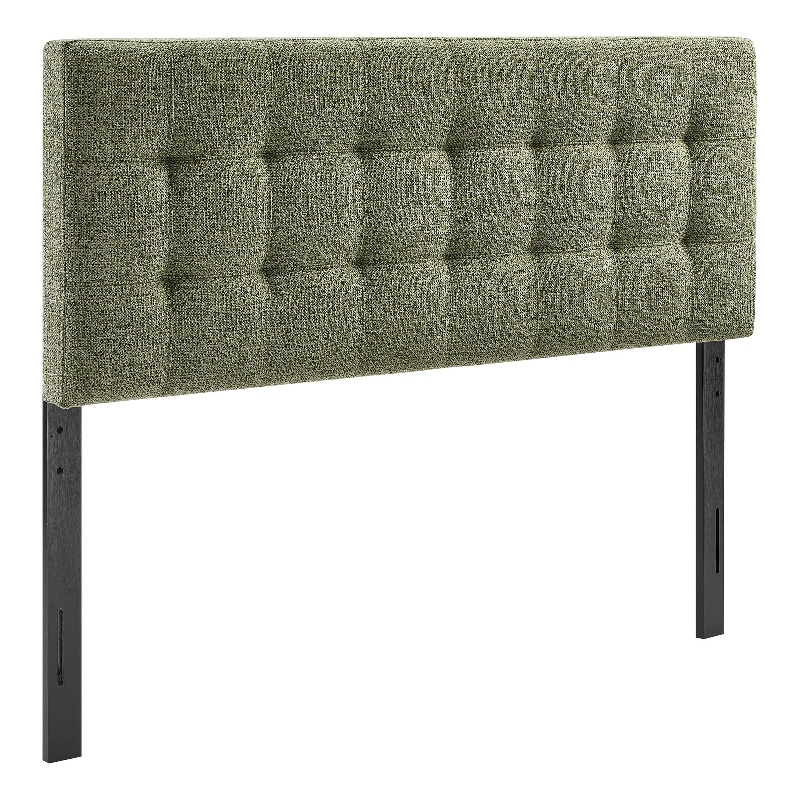 Lily Upholstered King Size Headboard in Leaf