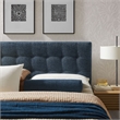 Lily Upholstered Full Size Headboard in Navy