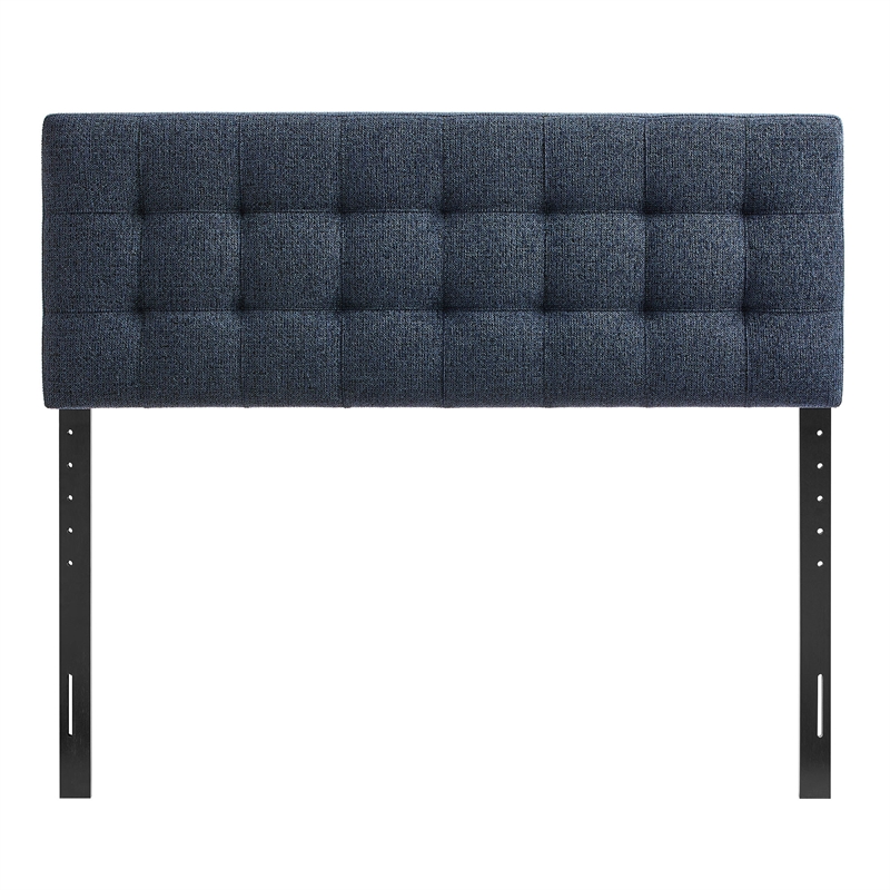 Lily Upholstered Full Size Headboard in Navy