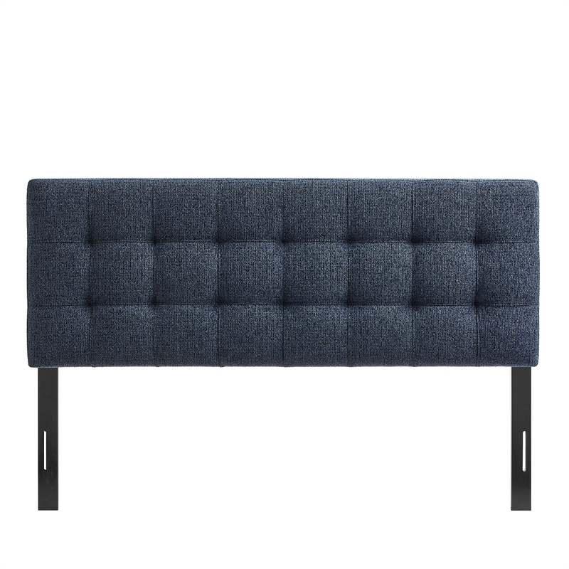 Lily Upholstered Full Size Headboard in Navy