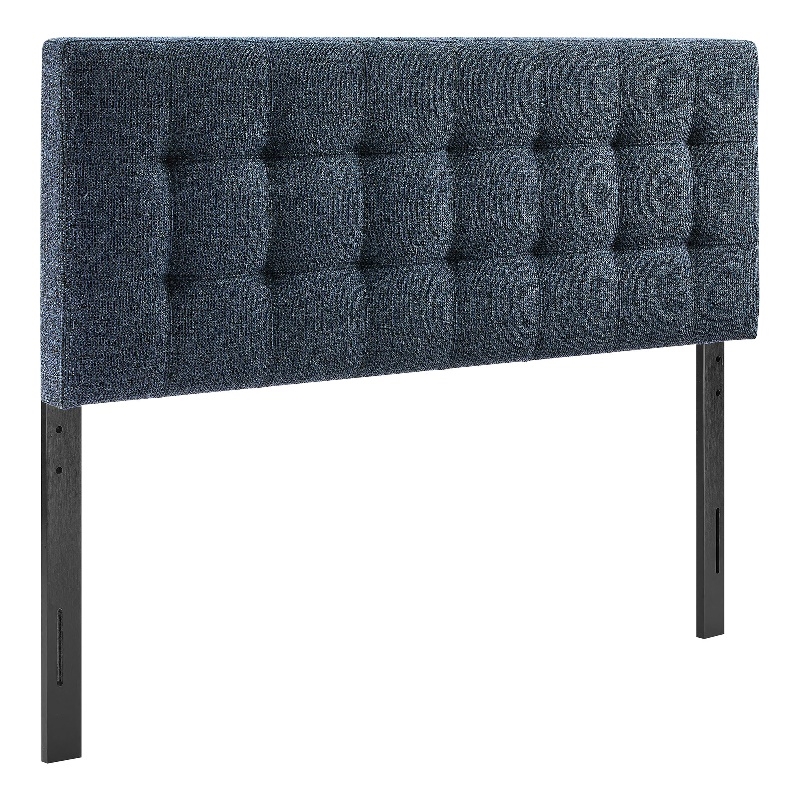 Lily Upholstered Full Size Headboard in Navy