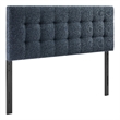 Lily Upholstered Full Size Headboard in Navy