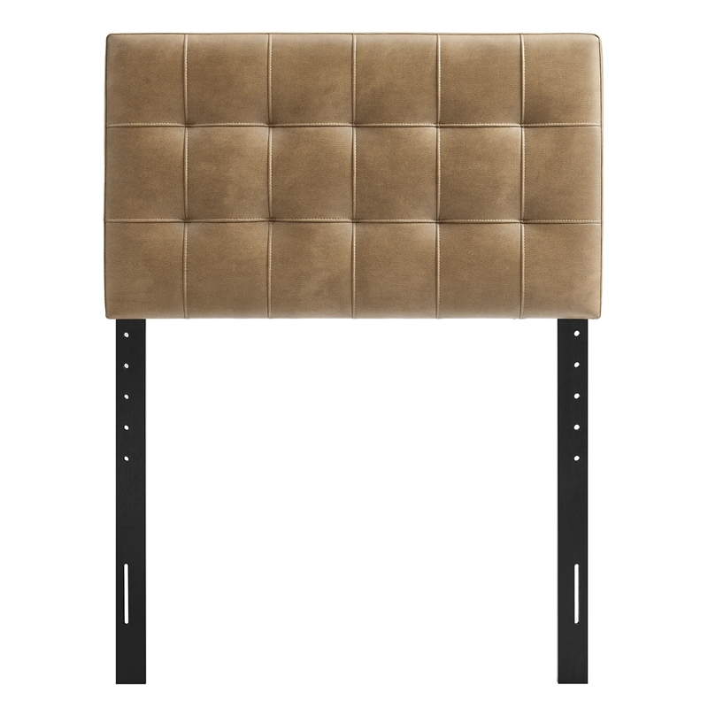 Lily Vegan Leather Twin Size Headboard in Toast