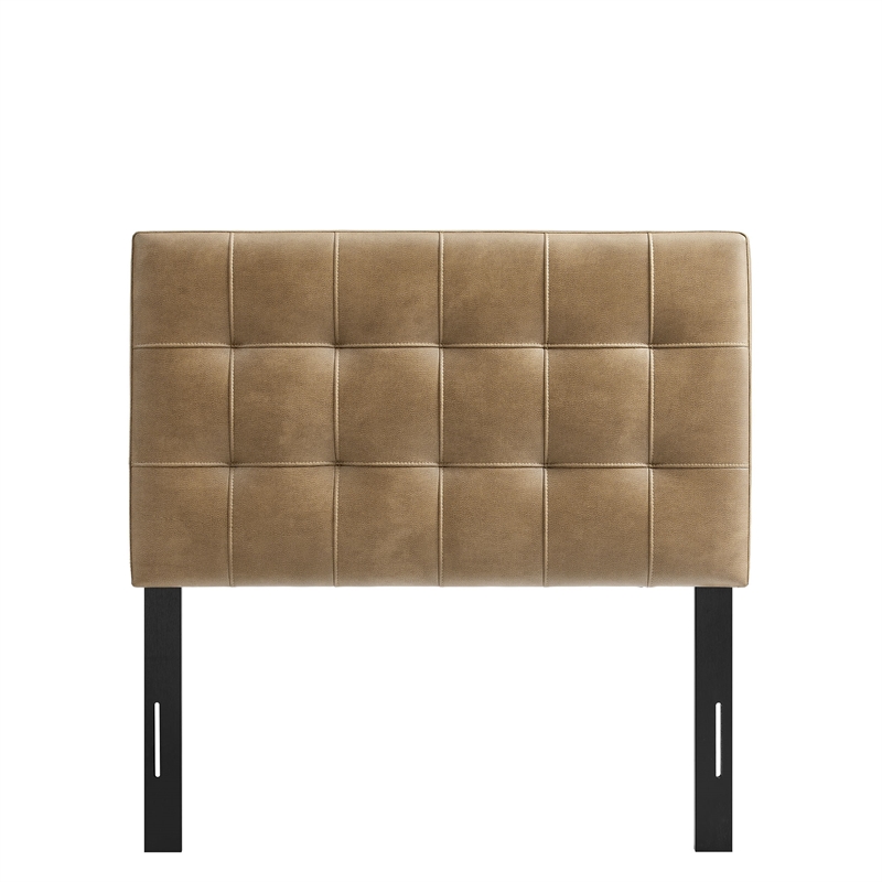 Lily Vegan Leather Twin Size Headboard in Toast