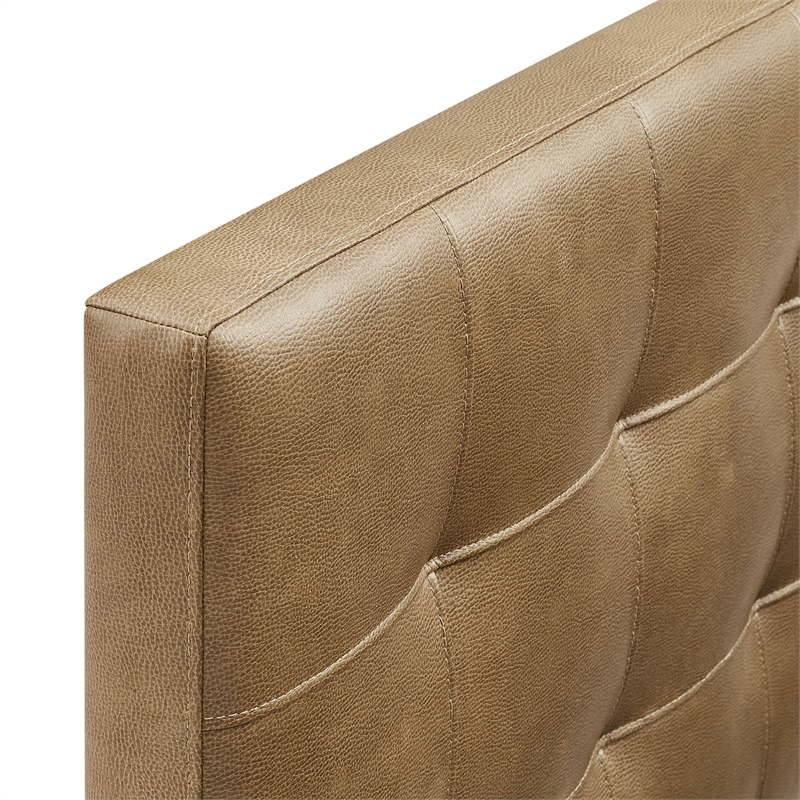 Lily Vegan Leather Twin Size Headboard in Toast