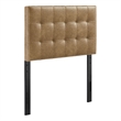 Lily Vegan Leather Twin Size Headboard in Toast