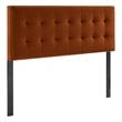 Lily Stain-Resistant Performance Velvet King Size Headboard in Rust