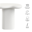 Elowen Outdoor Patio Side Table in White