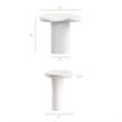 Elowen Outdoor Patio Side Table in White