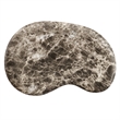 Elowen Outdoor Patio Faux Marble Side Table in Dark Emperador Marble
