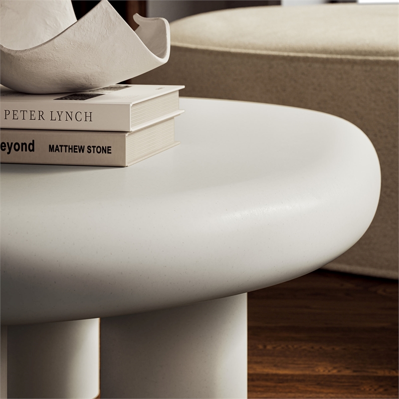 Elowen Outdoor Patio Coffee Table in White
