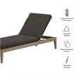 Northlake Outdoor Teak Chaise Lounge in Weathered Gray Flint