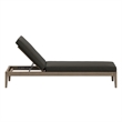 Northlake Outdoor Teak Chaise Lounge in Weathered Gray Flint