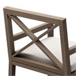 Northlake Outdoor Teak Dining Armchair in Weathered Gray Pebble