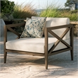 Northlake Outdoor Teak Armchair in Weathered Gray Pebble