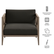Northlake Outdoor Teak Armchair in Weathered Gray Flint