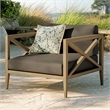Northlake Outdoor Teak Armchair in Weathered Gray Flint