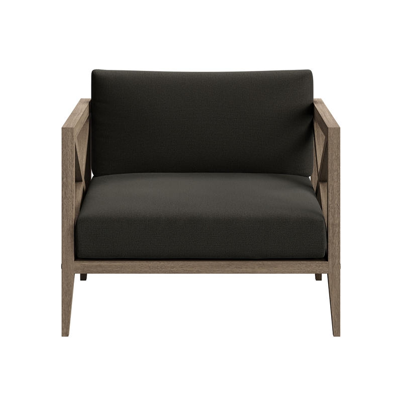 Northlake Outdoor Teak Armchair in Weathered Gray Flint