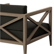Northlake Outdoor Teak Armchair in Weathered Gray Flint