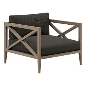 Northlake Outdoor Teak Armchair in Weathered Gray Flint