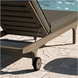 Saratoga Outdoor Teak Chaise Lounge Chair in Weathered Gray Flint