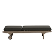 Saratoga Outdoor Teak Chaise Lounge Chair in Weathered Gray Flint