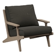 Saratoga Outdoor Teak Wood Armchair in Weathered Gray Flint
