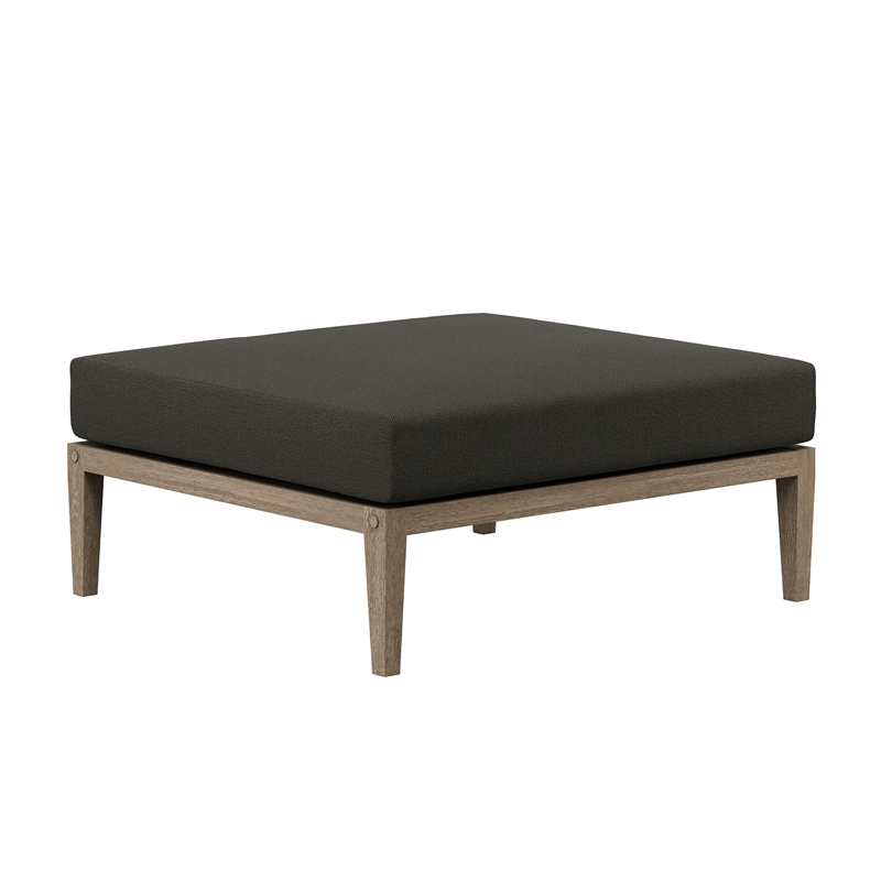 Modway Northlake 5-Piece Outdoor Teak Wood Furniture Set in Weathered Gray Flint