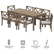 Modway Northlake 9-Piece Outdoor Teak Wood Dining Set in Weathered Gray Pebble