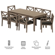 Modway Northlake 9-Piece Outdoor Teak Wood Dining Set in Weathered Gray Flint
