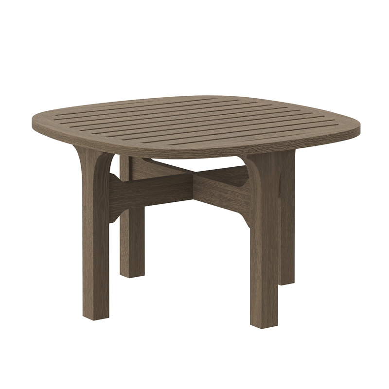 Saratoga Outdoor Teak Wood 3-Piece Chaise Lounge Furniture Set in Weathered Gray Pebble