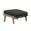 Saratoga Outdoor Teak Wood Chair and Ottoman Set in Weathered Gray Flint