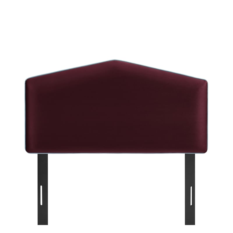 Cosette Performance Velvet Twin Size Headboard in Mulberry
