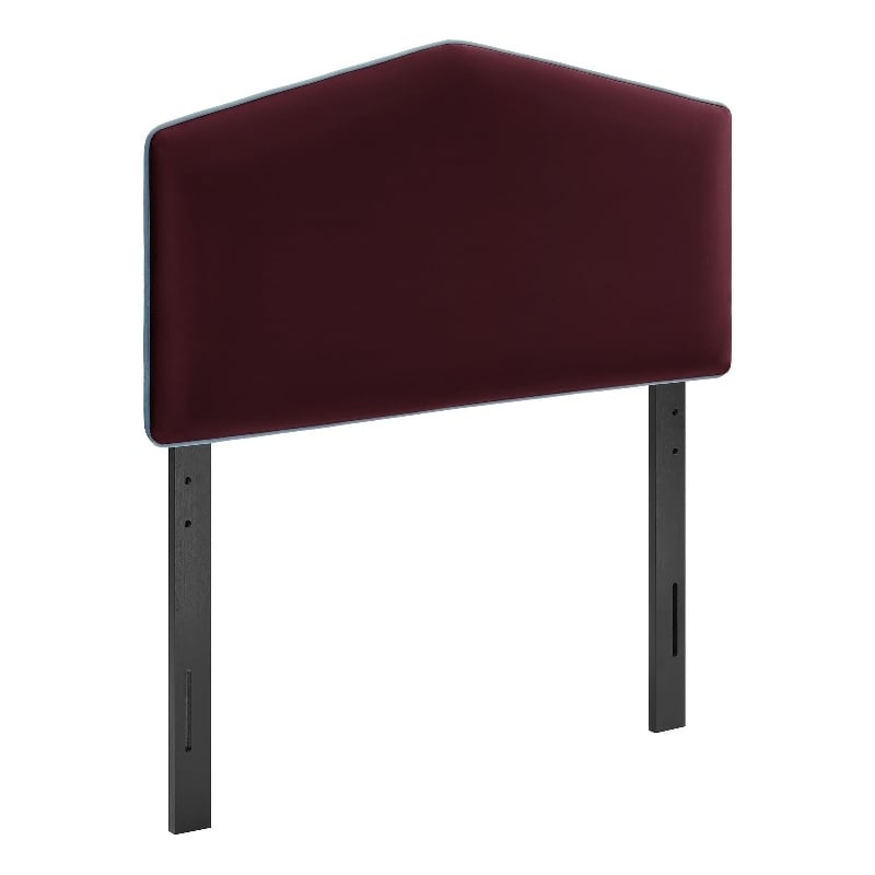 Cosette Performance Velvet Twin Size Headboard in Mulberry