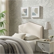 Cosette Performance Velvet Twin Size Headboard in Alabaster