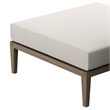 Northlake Outdoor Teak Ottoman in Weathered Gray Pebble