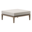 Northlake Outdoor Teak Ottoman in Weathered Gray Pebble
