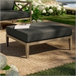 Northlake Outdoor Teak Ottoman in Weathered Gray Flint