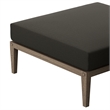 Northlake Outdoor Teak Ottoman in Weathered Gray Flint