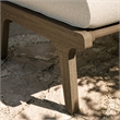 Saratoga Outdoor Teak Ottoman in Weathered Gray Pebble