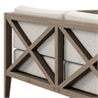 Northlake Outdoor Teak Loveseat in Weathered Gray Pebble