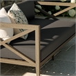 Northlake Outdoor Teak Loveseat in Weathered Gray Flint