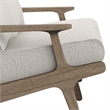 Saratoga Outdoor Teak Wood Loveseat in Weathered Gray Pebble