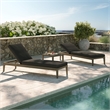 Northlake 3-Piece Patio Teak Furniture Set with Chaise Lounges and Side Table