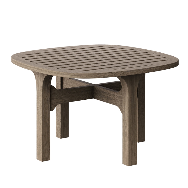 Modway Saratoga 3-PC Patio Teak Wood Furniture Set with Lounge Chairs/Side Table