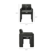 Daven Fabric Upholstered Dining Chair in Charcoal