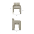 Daven Fabric Upholstered Dining Chair in Linen