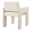 Daven Stain-Resistant Performance Velvet Dining Armchair in Alabaster