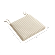 Jax Fabric Dining Chair Seat Cushion in Oatmeal Stripe
