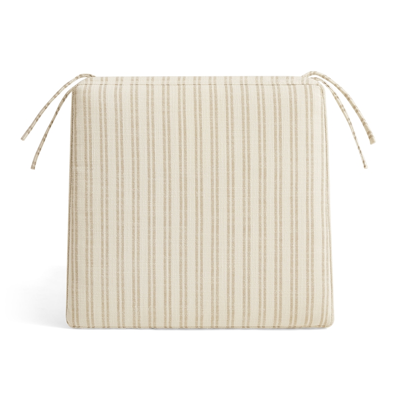 Jax Fabric Dining Chair Seat Cushion in Oatmeal Stripe